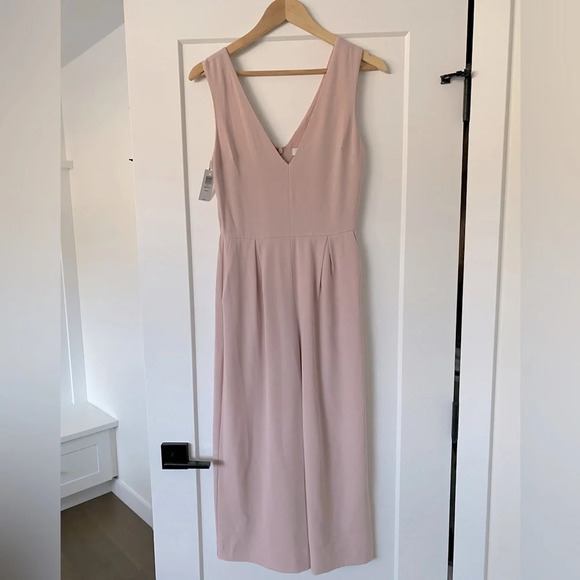 Babaton Pants - Babaton Marcus pink jumpsuit size 4 in Camille, Dusty Rose colour
